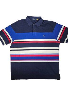 Polo Ralph Lauren Polo Shirt Men's Size 2XLT Tall Red White Blue Patriotic USA